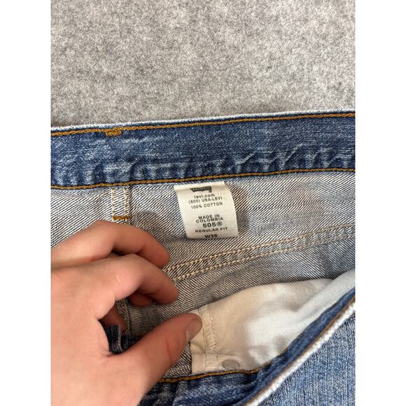 Vintage 90s Levis 505 Shorts Mens Size 36 Blue Denim Regular Fit Light Wash - Picture 6 of 6